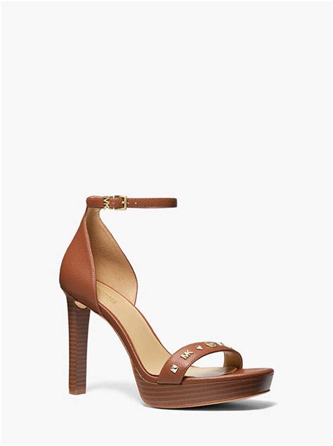 michael kors margot sandal|Margot Leather Platform Sandal .